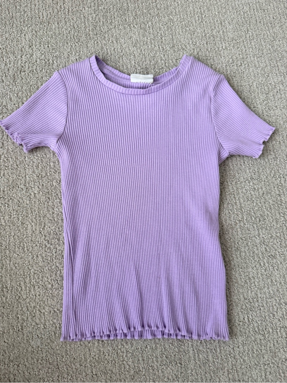 Cotton On Lavender Ribbed Short Sleeve Tee